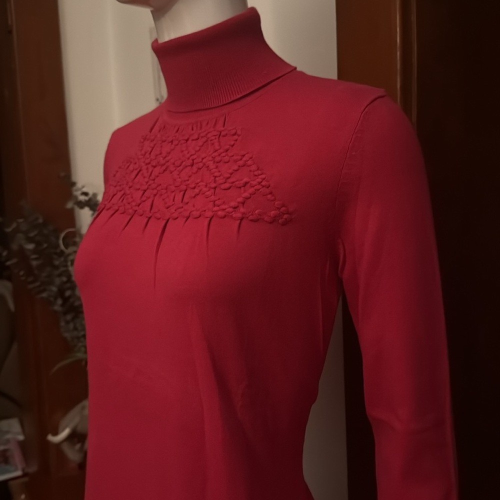 NWT Style&Co size small Red Turtleneck Sweater